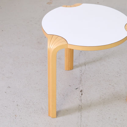 Rare Artek X600 Stool in White Laminate by Alvar Aalto