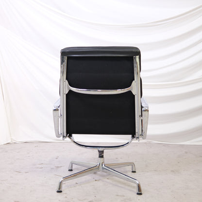 Vitra EA 215 Lounge Chair - Black Leather - Price Includes Deductible VAT 25.5%