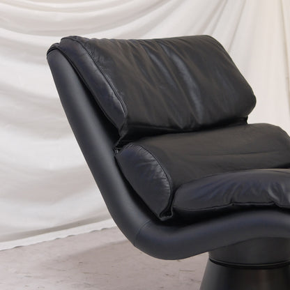 Yrjö Kukkapuro Saturnus Lounge Chair – Black Leather