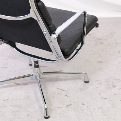 Vitra EA 215 Lounge Chair - Black Leather - Price Includes Deductible VAT 25.5%