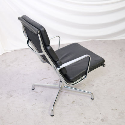 Vitra EA 215 Lounge Chair - Black Leather - Price Includes Deductible VAT 25.5%