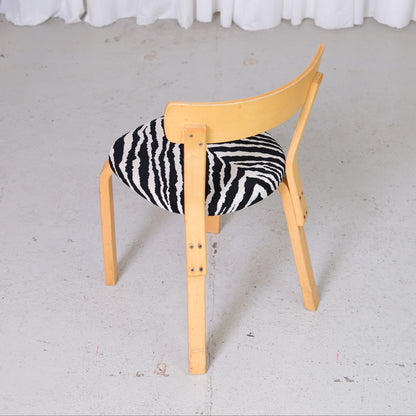 Artek Chair 69 with Zebra Upholstery by Alvar Aalto