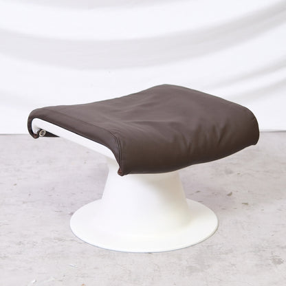 Yrjö Kukkapuro Saturnus Lounge Chair with Ottoman - Brown Leather