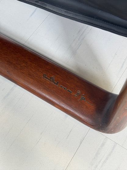 Burkhard Voghterr의 Rosenthal Hombre 가죽 안락의자 2개 세트