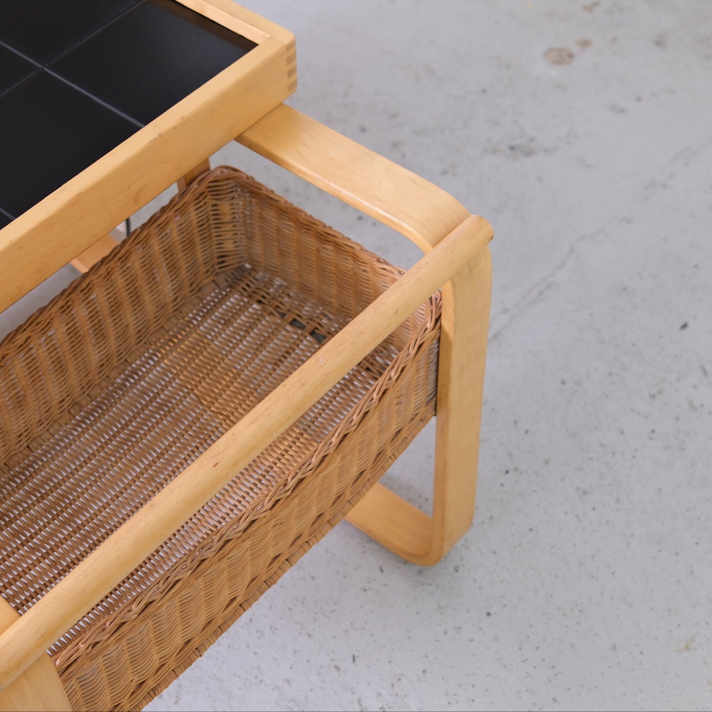 Artek 900 Tea Trolley with Black Ceramic Tiles by Alvar Aalto