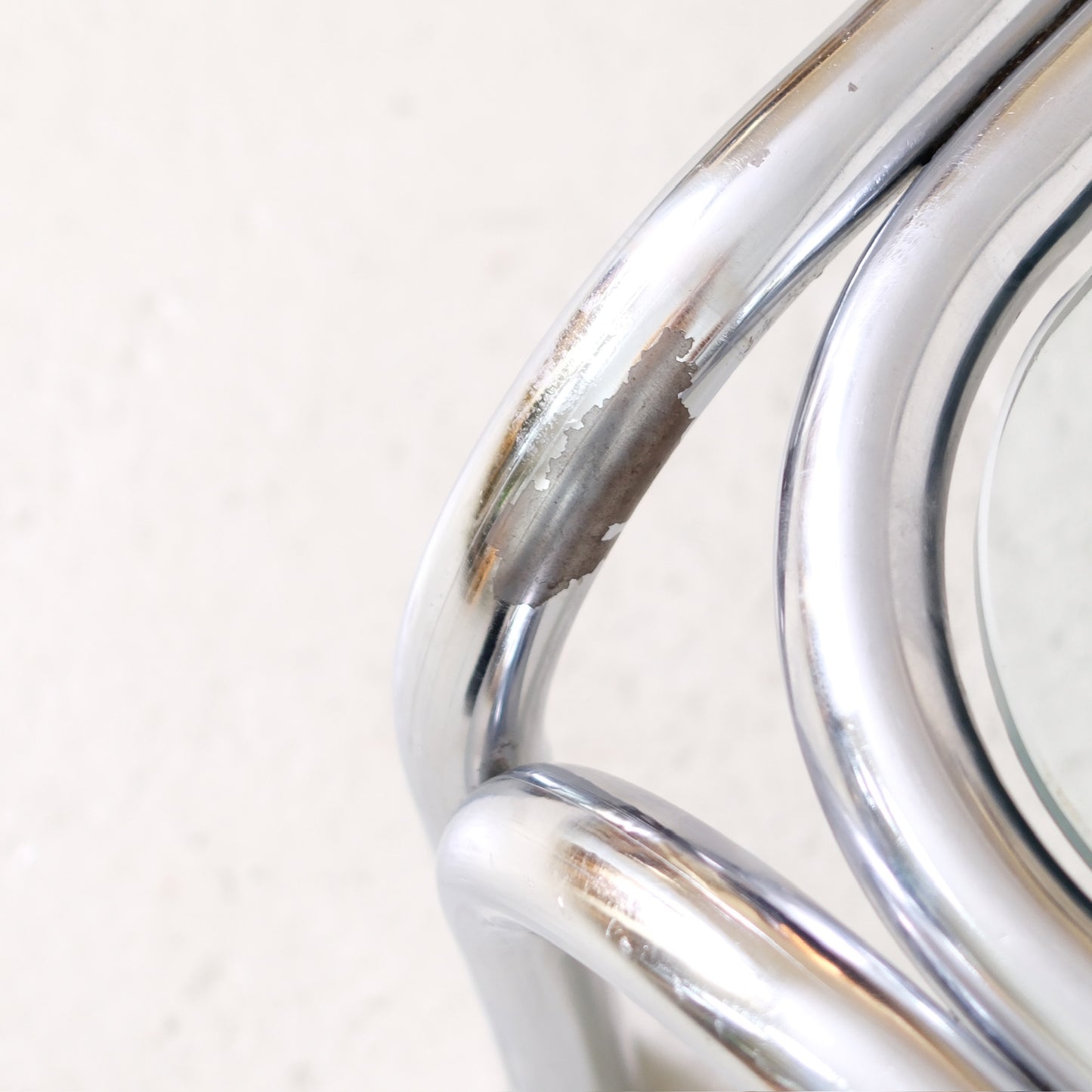Vintage Italian Chrome and Glass Coffee Table