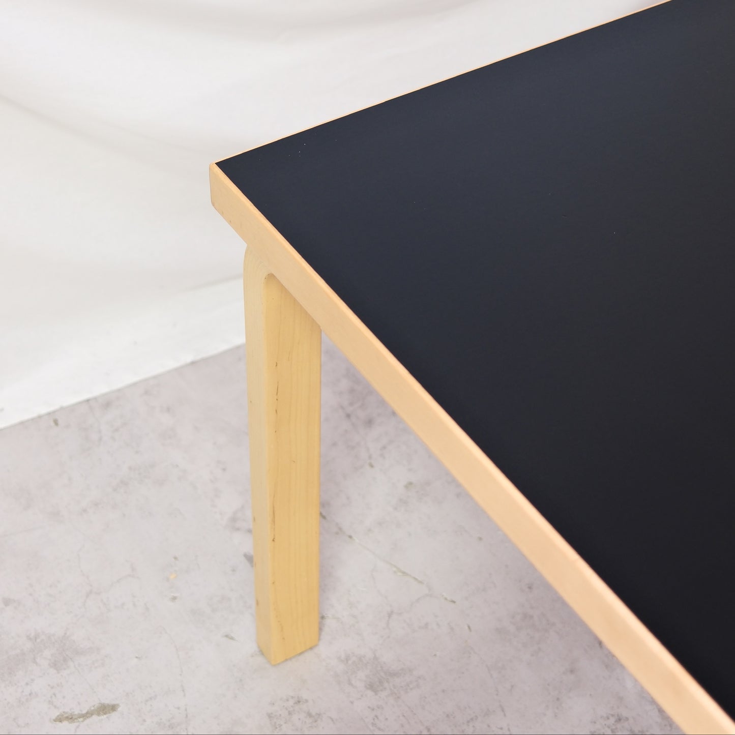 Artek 82A Table, Black Linoleum, 150 cm