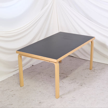 Artek 82A Table, Black Linoleum, 150 cm
