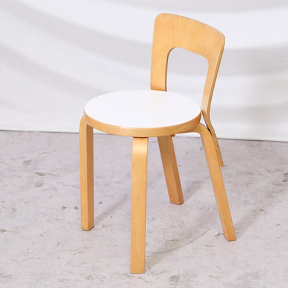 Artek 65 Chairs, White Laminate