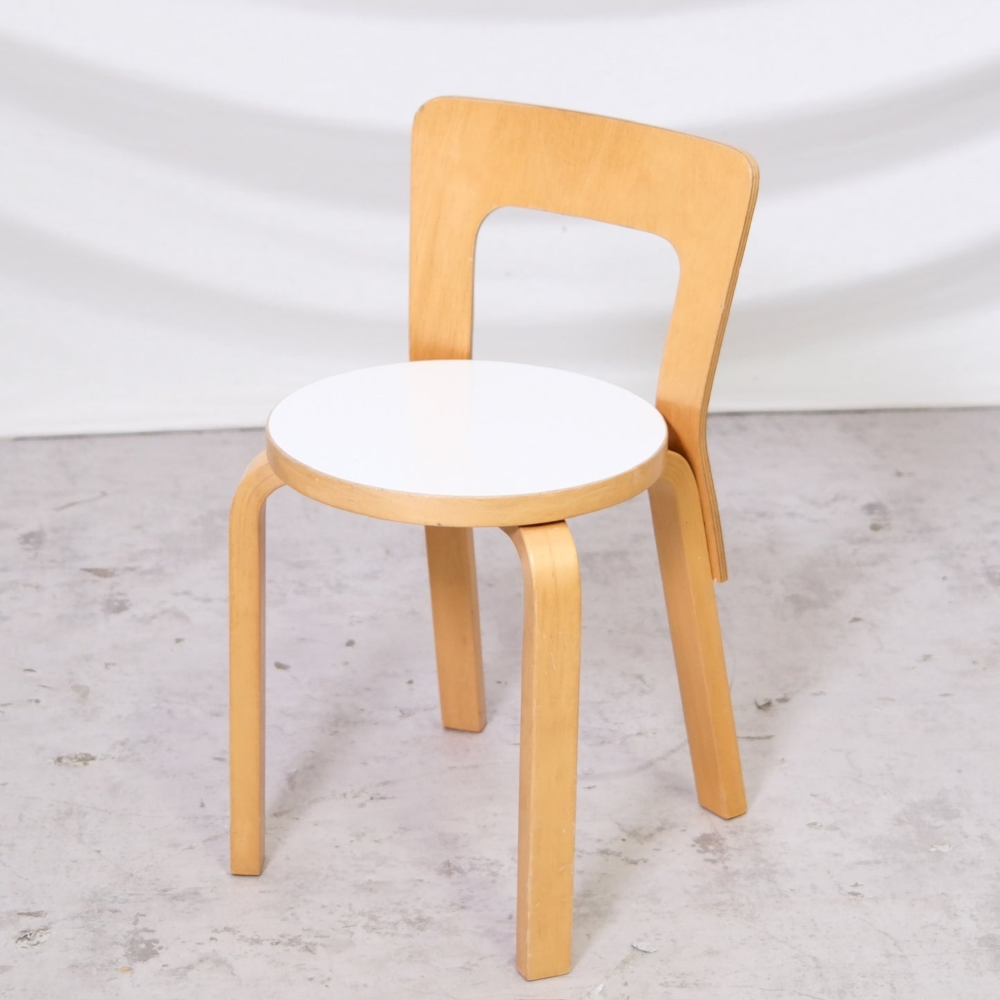 Artek 65 Chairs, White Laminate