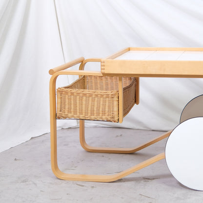 Artek 900 Tea Trolley, White Tiles