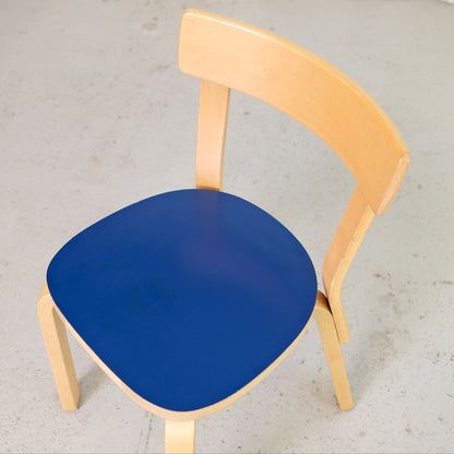 Alvar Aalto Chair 69 for Artek with Blue Laminate