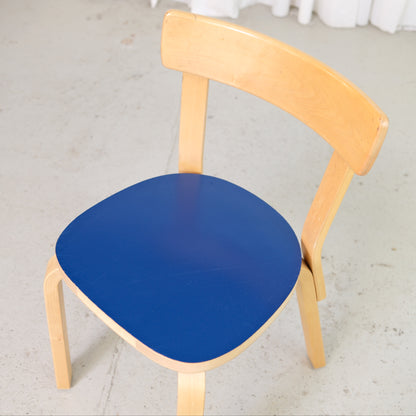 Alvar Aalto Chair 69 for Artek with Blue Laminate