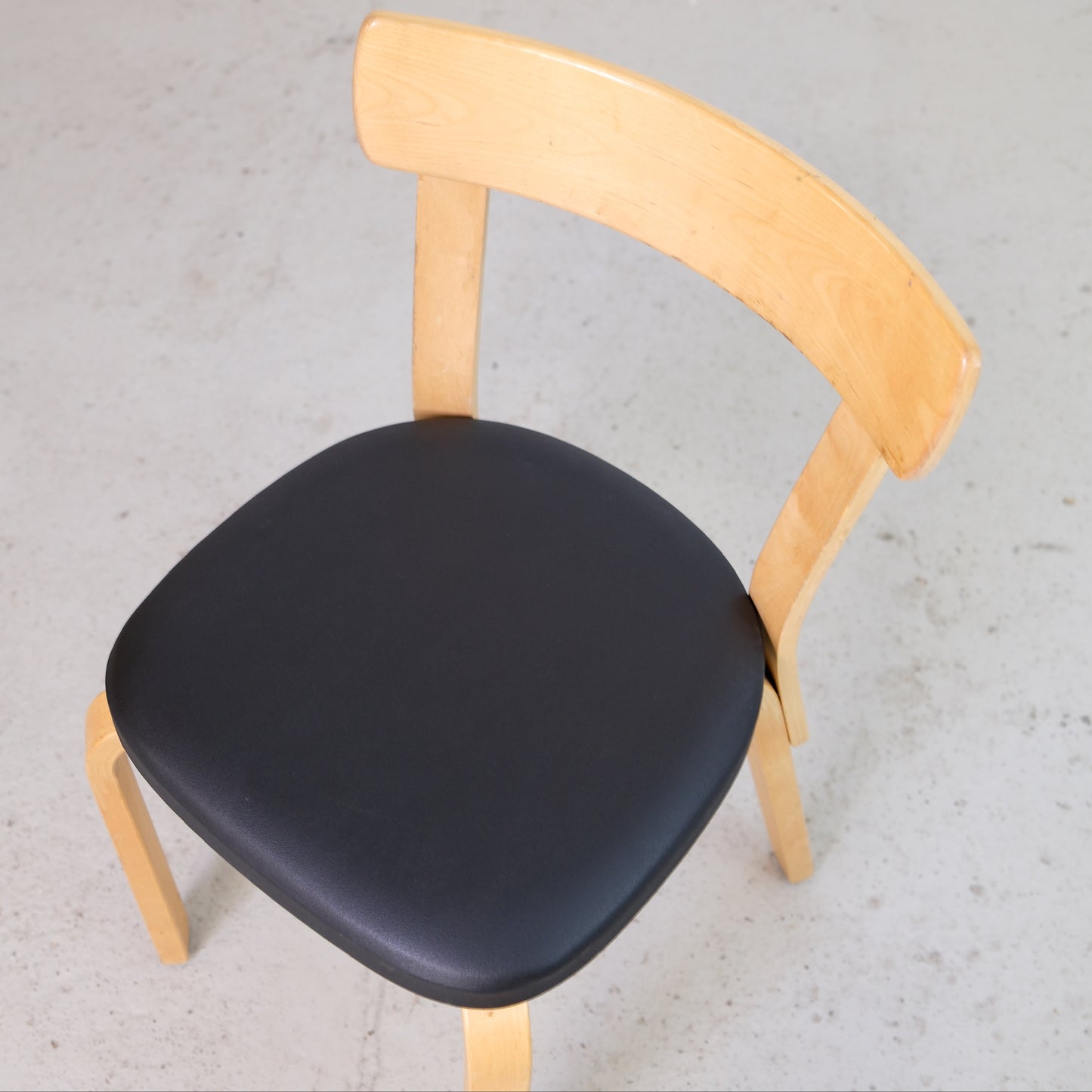 Alvar Aalto Chair 69 with Black Upholstery for Artek