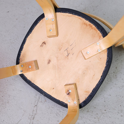Alvar Aalto Chair 69 with Black Upholstery for Artek