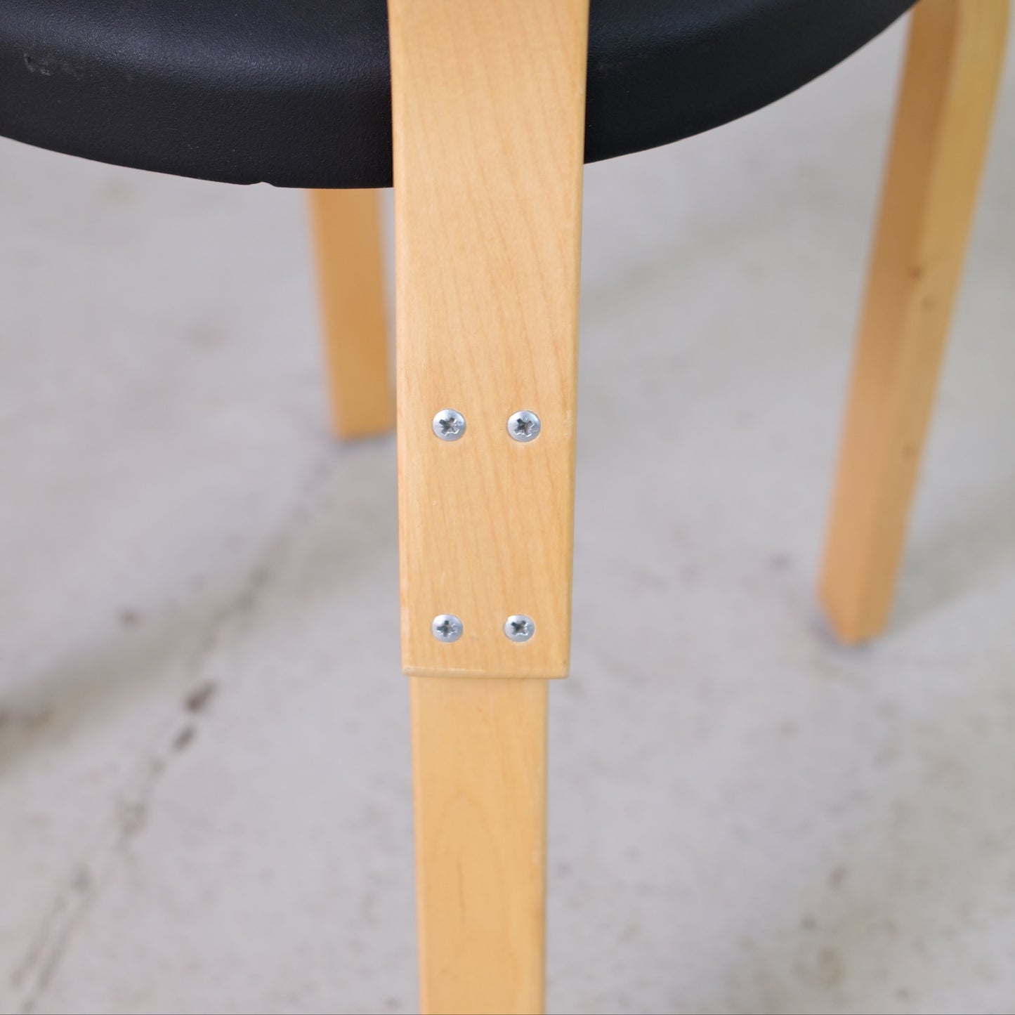 Alvar Aalto Chair 69 with Black Upholstery for Artek