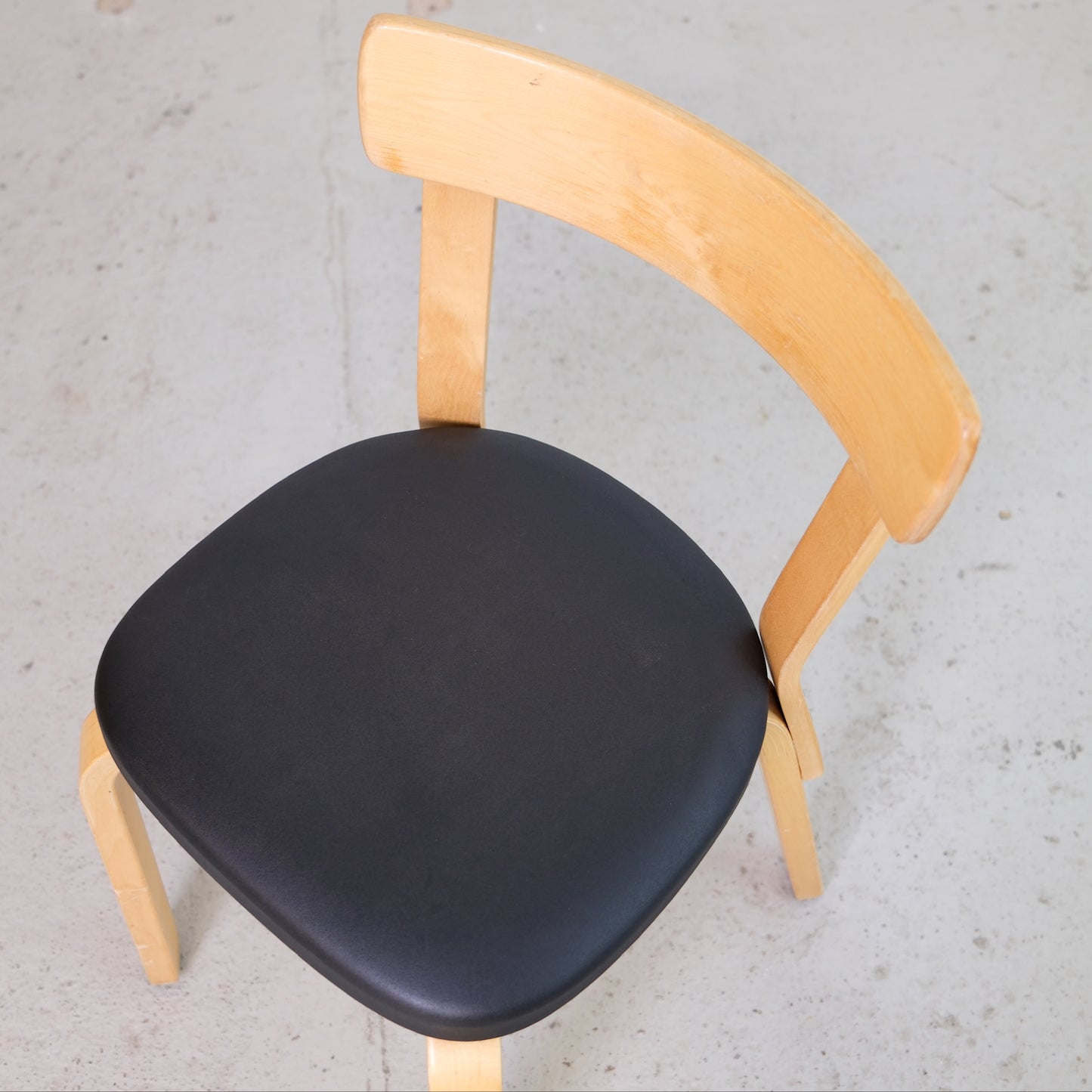 Alvar Aalto Chair 69 with Black Upholstery for Artek