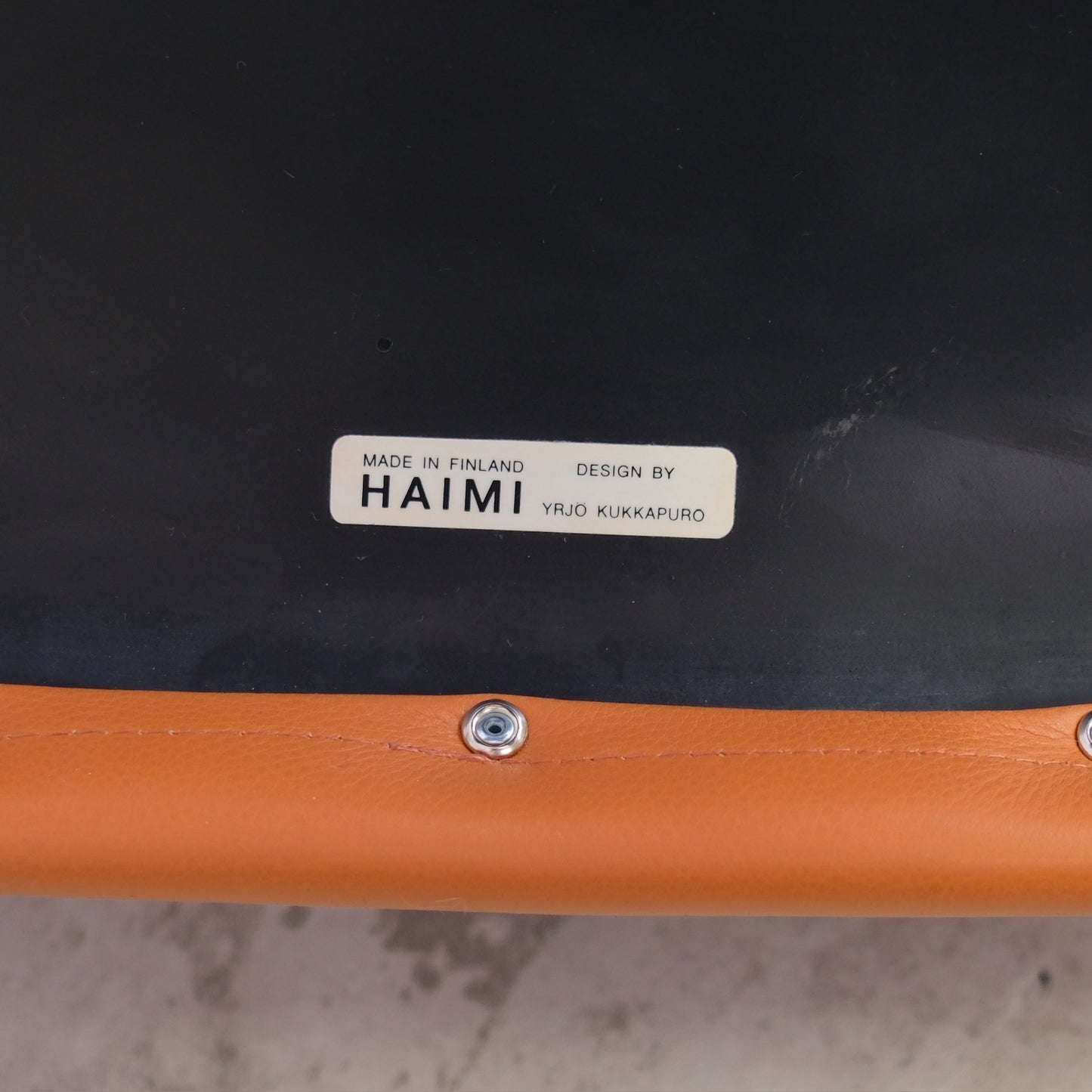 Yrjo Kukkapuro Karuselli Chair and Swivel Ottoman - Cognac Leather