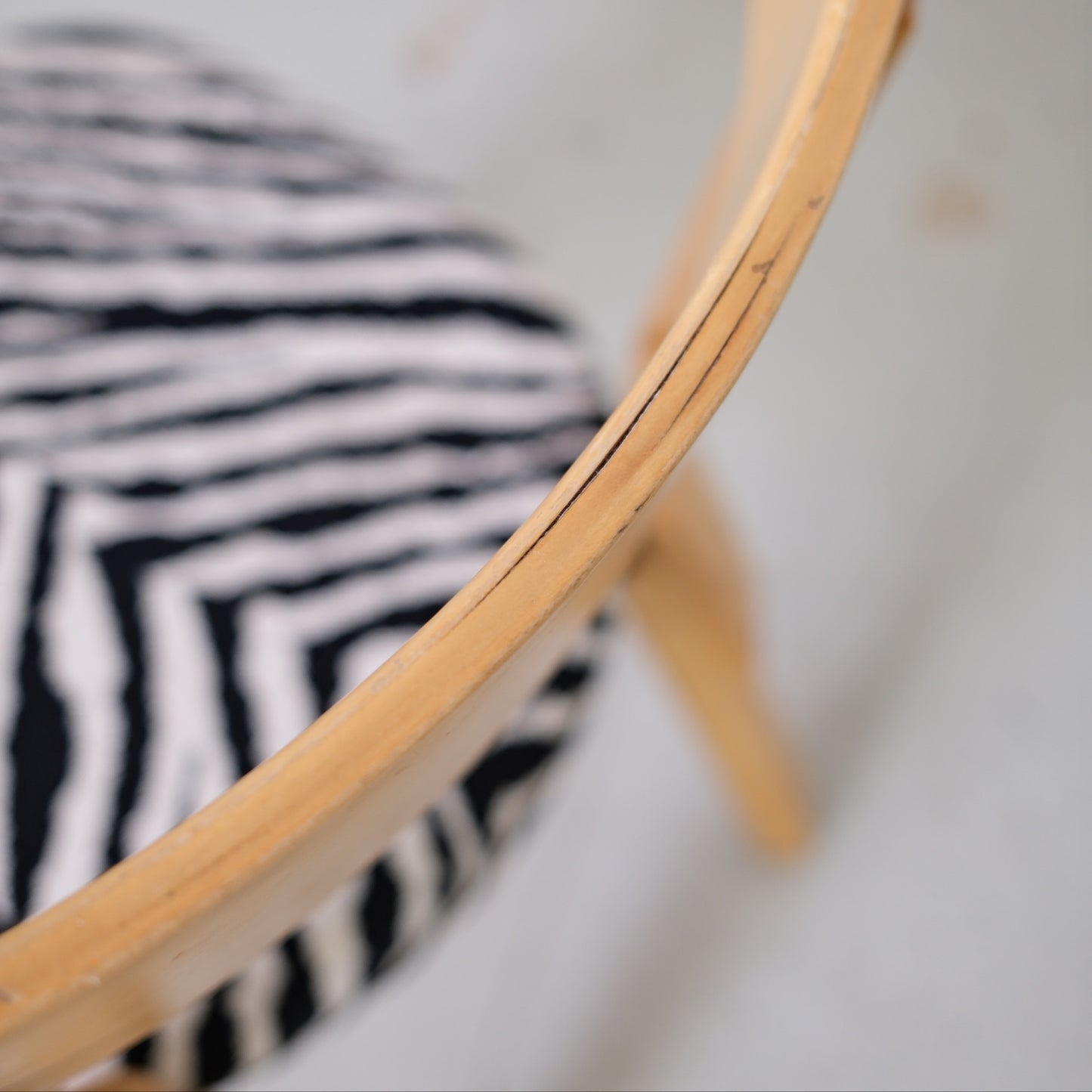 Artek Chair 69 with Zebra Upholstery by Alvar Aalto