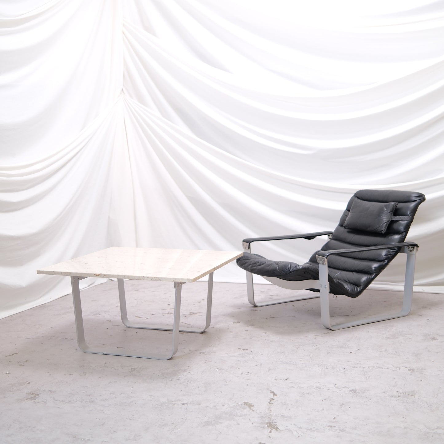 Ilmari Lappalainen – Pulkka Coffee Table with Marble Top