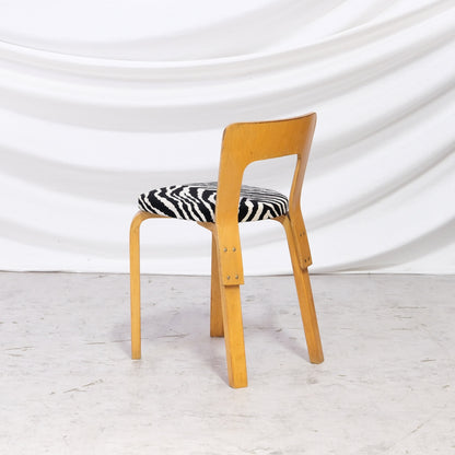 Artek A65 Chairs with Zebra Upholstery - 1950s