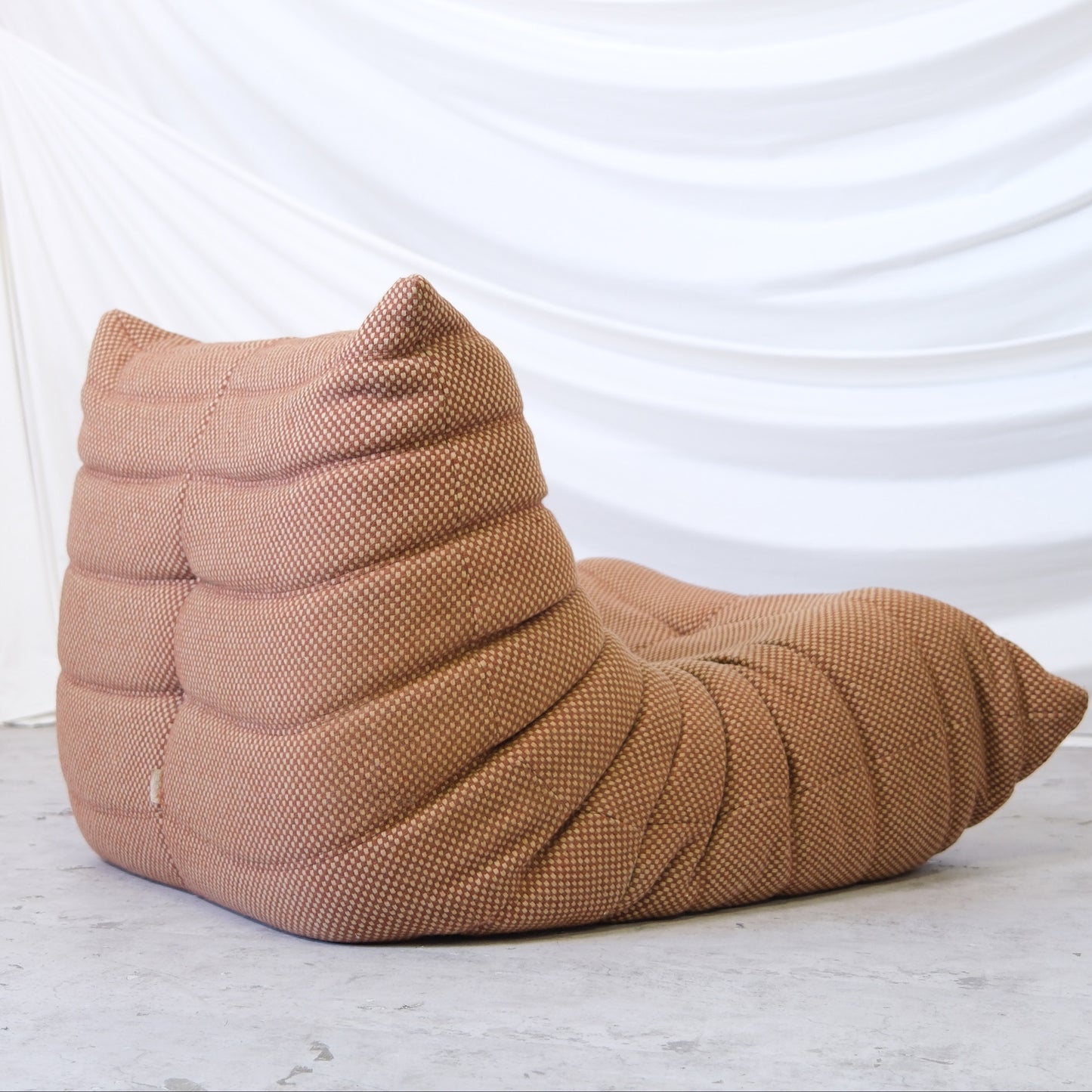 Ligne Roset Togo Set in Brown Wool Fabric - Michel Ducaroy