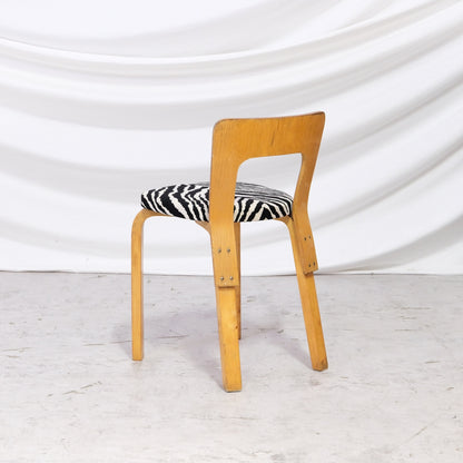 Artek A65 Chairs with Zebra Upholstery - 1950s