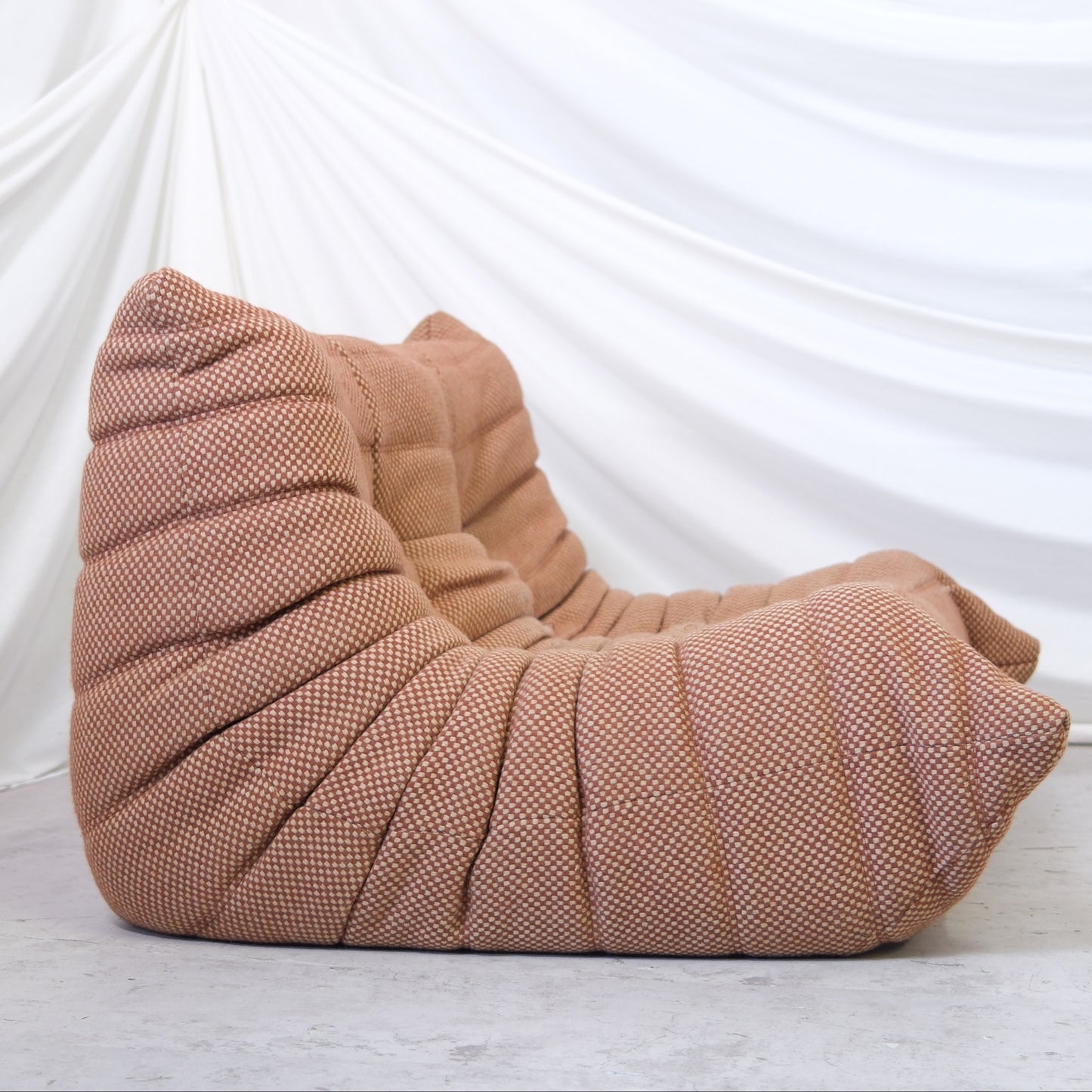 Ligne Roset Togo Set in Brown Wool Fabric - Michel Ducaroy