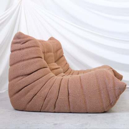 Ligne Roset Togo Set in Brown Wool Fabric - Michel Ducaroy