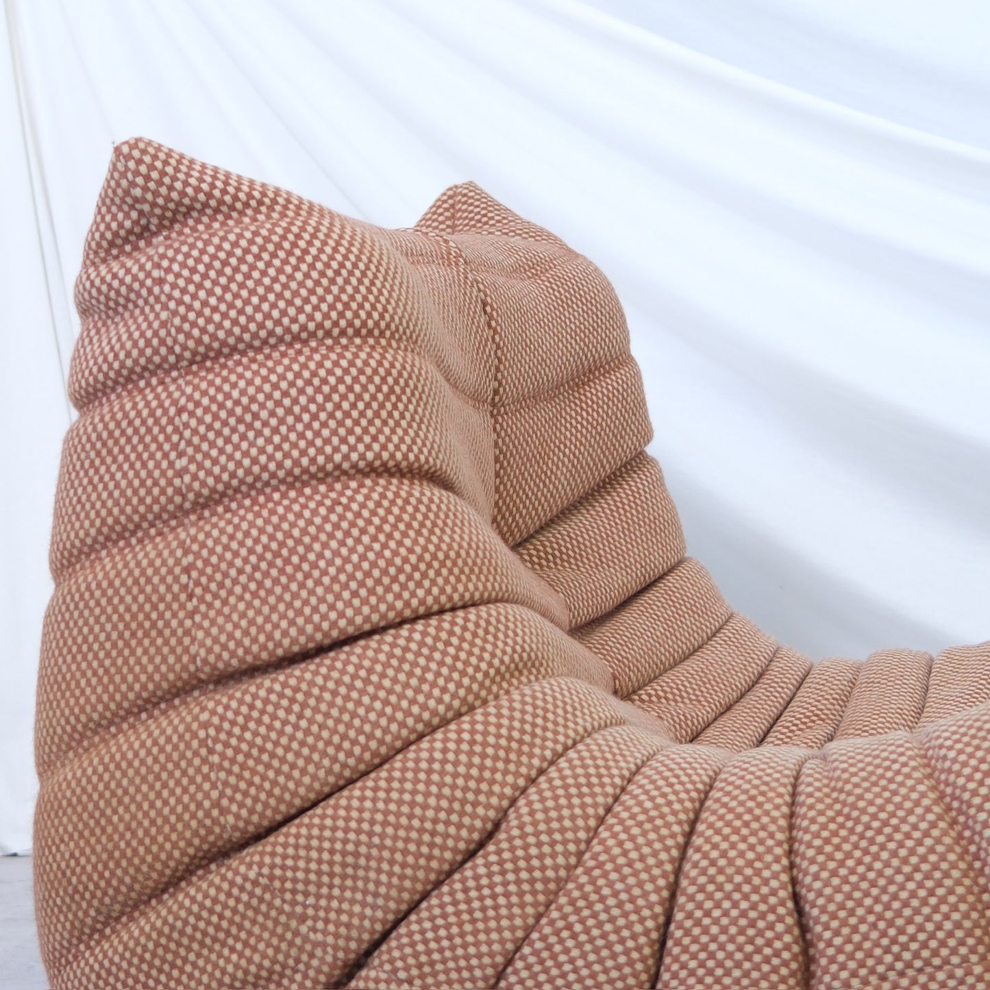 Ligne Roset Togo Set in Brown Wool Fabric - Michel Ducaroy