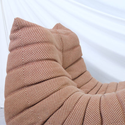 Ligne Roset Togo Set in Brown Wool Fabric - Michel Ducaroy