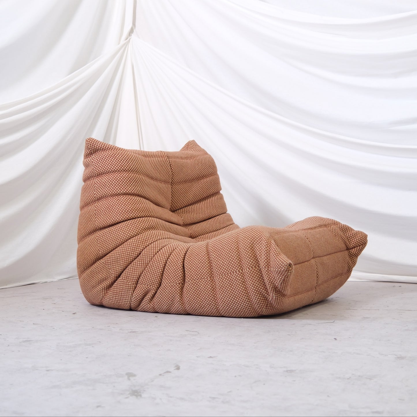 Ligne Roset Togo Set in Brown Wool Fabric - Michel Ducaroy