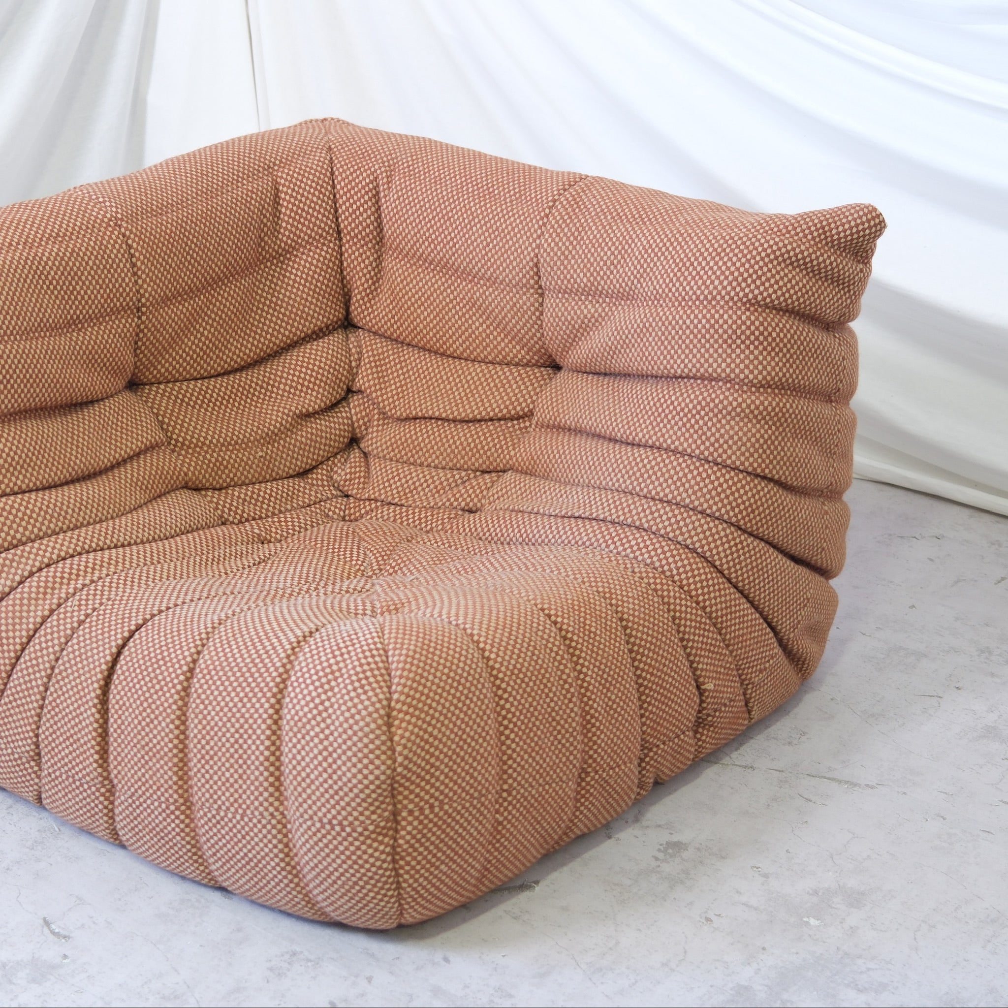 Ligne Roset Togo Set in Brown Wool Fabric - Michel Ducaroy – Pino