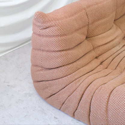 Ligne Roset Togo Set in Brown Wool Fabric - Michel Ducaroy