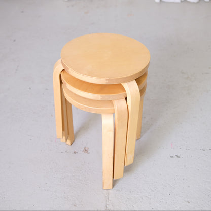 Alvar Aalto Stool 60 for Artek, 1960s Finger Joint Edition
