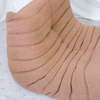 Ligne Roset Togo Set in Brown Wool Fabric - Michel Ducaroy