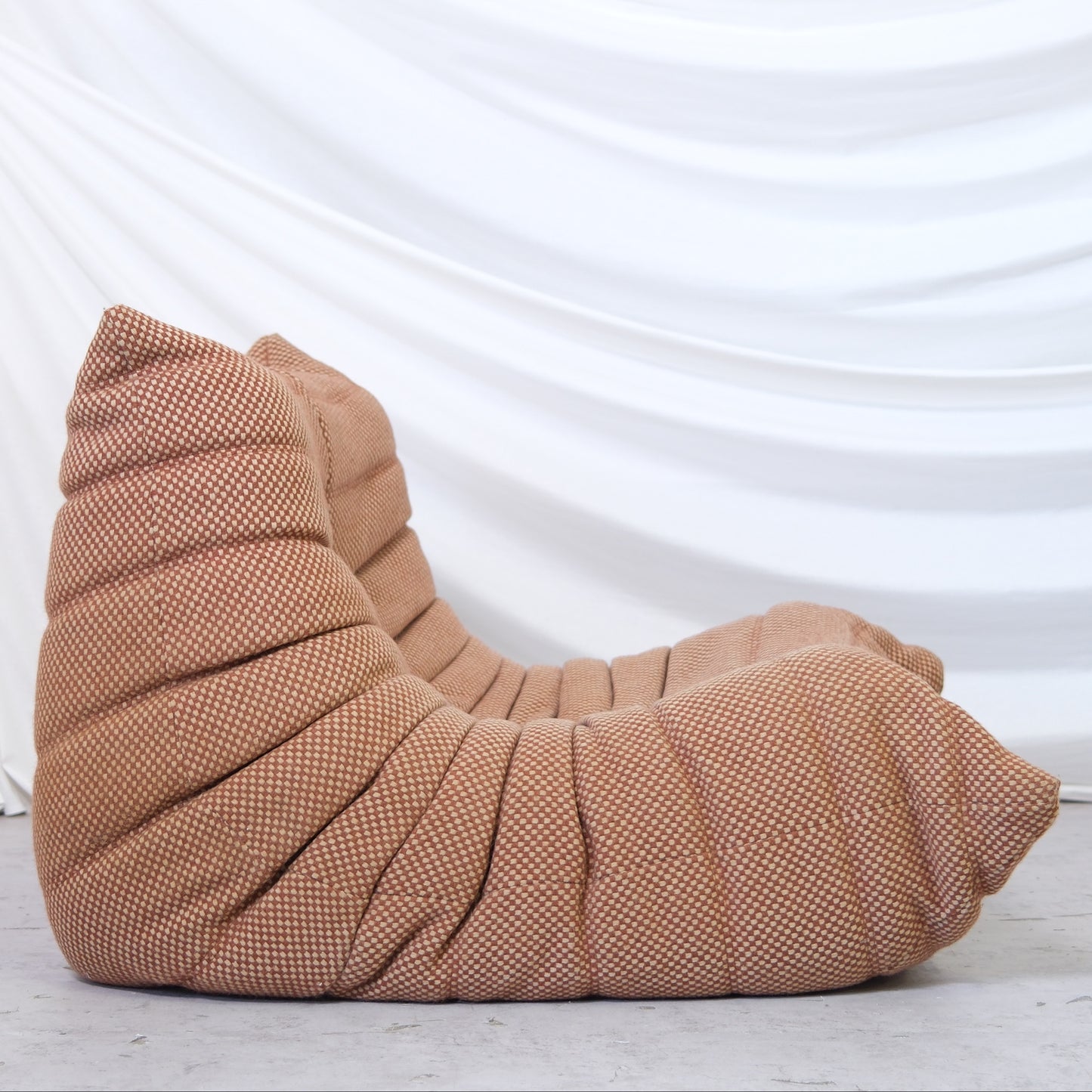 Ligne Roset Togo Set in Brown Wool Fabric - Michel Ducaroy