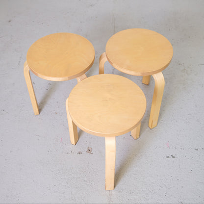Alvar Aalto Stool 60 for Artek, 1960s Finger Joint Edition