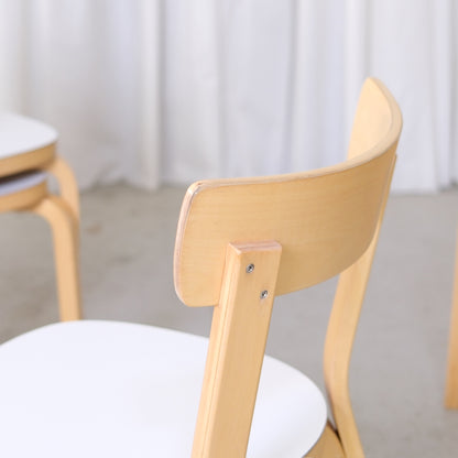 Artek Chair 69 White Laminate by Alvar Aalto