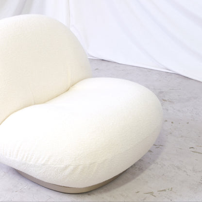 Gubi Pacha Lounge Chair by Pierre Paulin in Cream Bouclé