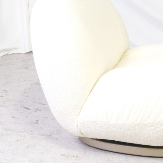 Gubi Pacha Lounge Chair by Pierre Paulin in Cream Bouclé