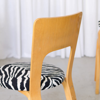Alvar Aalto Chair 66 for Artek with Zebra Upholstery