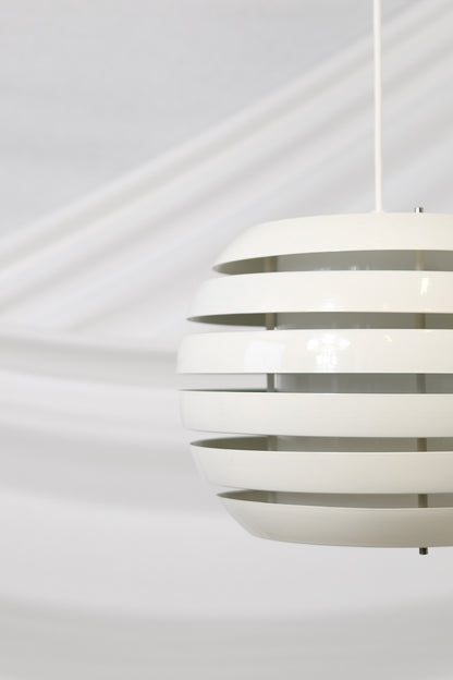 Vintage Danish Ceiling Lamp White Metal, 1970s