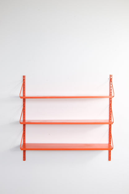Vintage Danish Orange Wall Shelf