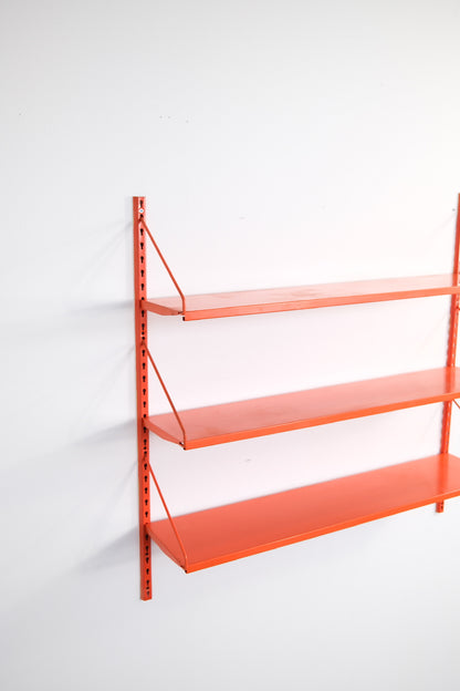 Vintage Danish Orange Wall Shelf
