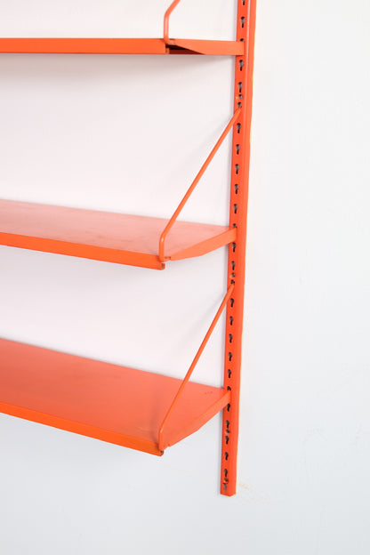 Vintage Danish Orange Wall Shelf