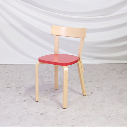Artek Chair 69 - Birch with Red Seat (2021)