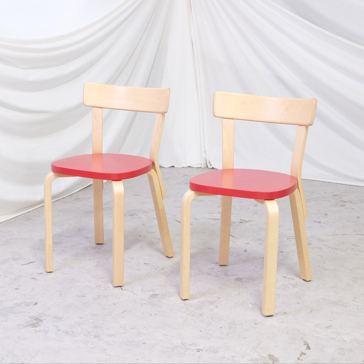 Artek Chair 69 - Birch with Red Seat (2021)