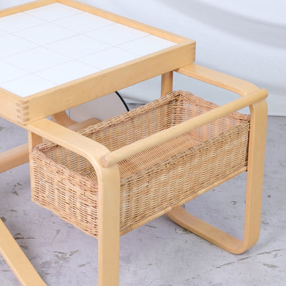 Artek 900 Tea Trolley, White Tiles