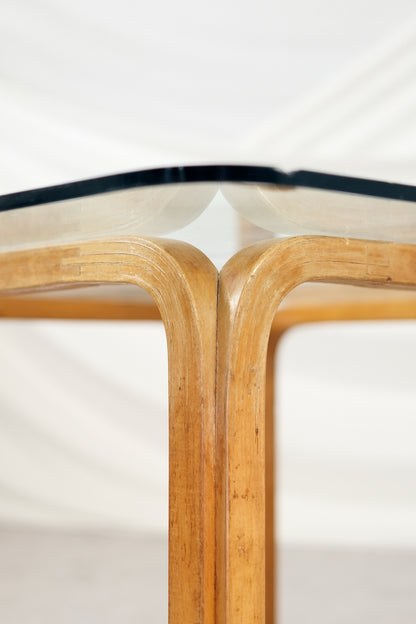 알바 알토(Alvar Aalto)가 제작한 희귀한 1930년대 Artek Y805 커피 테이블(특수 핑거 조인트 포함)